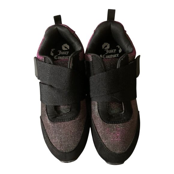 Juicy Couture Womens Blane Metallic Iridescent Black Fashion Sneakers - Picture 5 of 8